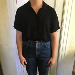 Urban Outfitters black button down size Large
